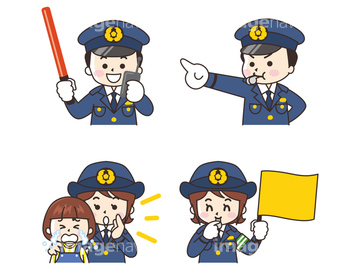 かわいい 女性 婦人警官 イラスト の画像素材 テーマ イラスト Cgのイラスト素材ならイメージナビ