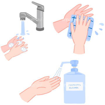 手を拭く の画像素材 医療 イラスト Cgの写真素材ならイメージナビ