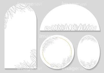 フレーム 丸 イラスト 半円 の画像素材 年賀 グリーティングのイラスト素材ならイメージナビ