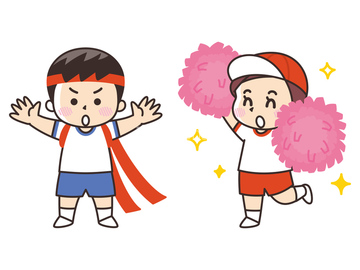 季節のイラスト 運動会 笑顔 イラスト の画像素材 ライフスタイル イラスト Cgのイラスト素材ならイメージナビ