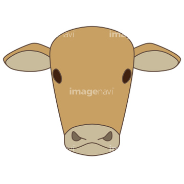画像をダウンロード イラスト 牛の顔 花の画像無料
