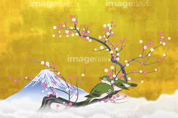 富士山 イラスト 和風 春 ロイヤリティフリー の画像素材 花 植物 イラスト Cgのイラスト素材ならイメージナビ
