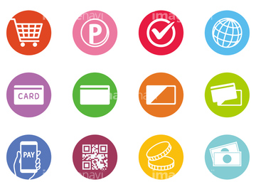 電子マネー アイコン の画像素材 ビジネス イラスト Cgの写真素材ならイメージナビ