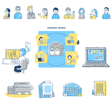 会議 イラスト テレビ会議 多い の画像素材 ビジネス イラスト Cgのイラスト素材ならイメージナビ