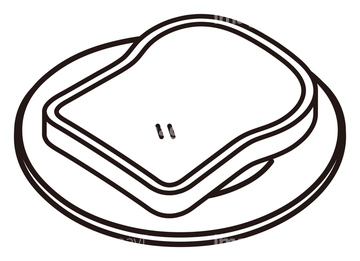 イラスト Cg 食べ物 飲み物 西洋料理 食パン の画像素材 イラスト素材ならイメージナビ