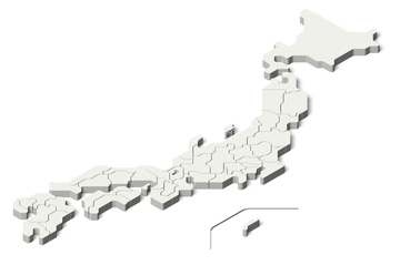 アイコン マップ 日本地図 立体的 の画像素材 デザインパーツ イラスト Cgの地図素材ならイメージナビ