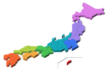 国 地域 日本 九州地方 日本地図 日本列島 の画像素材 地図素材ならイメージナビ