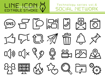 ラインアイコン の画像素材 デザインパーツ イラスト Cgの写真素材ならイメージナビ