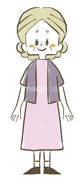 おばあちゃん イラスト 全身 の画像素材 人物 イラスト Cgのイラスト素材ならイメージナビ