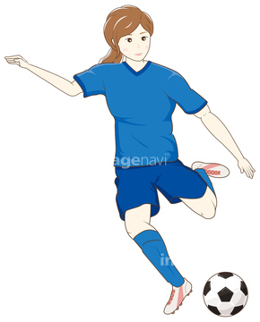 サッカーをする女性01 の画像素材 イラスト素材ならイメージナビ