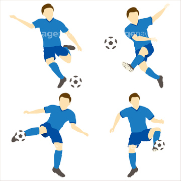 サッカー フットサル 蹴る イラスト の画像素材 人物 イラスト Cgのイラスト素材ならイメージナビ