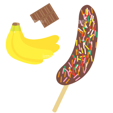 チョコバナナ の画像素材 食べ物 飲み物 イラスト Cgの写真素材ならイメージナビ