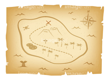 マップ イラスト 宝の地図 の画像素材 ライフスタイル イラスト Cgの地図素材ならイメージナビ