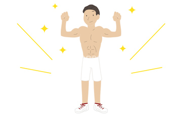 イラスト Cg ライフスタイル フィットネス たくましい 1人 かわいい の画像素材 イラスト素材ならイメージナビ