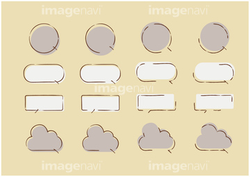 ふきだし 図形 かわいい ナチュラル の画像素材 人物 イラスト Cgの写真素材ならイメージナビ