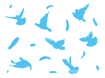 鳥 飛ぶ 青色 青い鳥 イラスト の画像素材 人物 イラスト Cgのイラスト素材ならイメージナビ