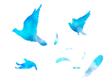 鳥 飛ぶ 青い鳥 イラスト の画像素材 生き物 イラスト Cgのイラスト素材ならイメージナビ