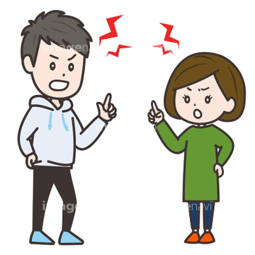 喧嘩 あつあつ 夫婦喧嘩 イラスト の画像素材 人物 イラスト Cgのイラスト素材ならイメージナビ