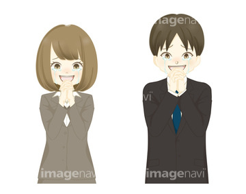 うれし泣き の画像素材 ビジネス イラスト Cgの写真素材ならイメージナビ