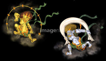 風神雷神 の画像素材 テーマ イラスト Cgの写真素材ならイメージナビ