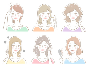 髪の悩み の画像素材 ライフスタイル イラスト Cgの写真素材ならイメージナビ