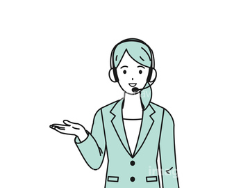 コールセンター イラスト かわいい の画像素材 ビジネス イラスト Cgのイラスト素材ならイメージナビ