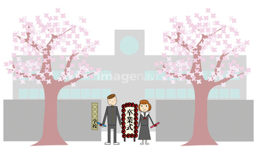 学校 高校 校門 の画像素材 年賀 グリーティングの写真素材ならイメージナビ