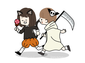 女の子 かわいい 恐怖 イラスト の画像素材 季節 イベント イラスト Cgのイラスト素材ならイメージナビ