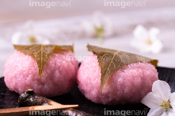 桜餅 道明寺餅 の画像素材 菓子 デザート 食べ物の写真素材ならイメージナビ