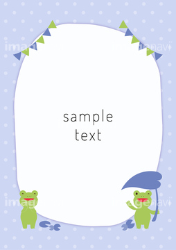 雨 バナー 枠状 の画像素材 季節 イベント イラスト Cgの写真素材ならイメージナビ