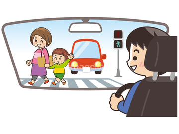 交通安全 自動車 イラスト の画像素材 ビジネス イラスト Cgのイラスト素材ならイメージナビ