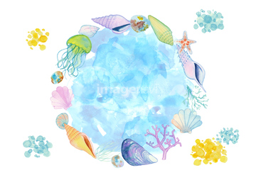 水族館 イラスト 綺麗 線 の画像素材 年賀 グリーティングのイラスト素材ならイメージナビ