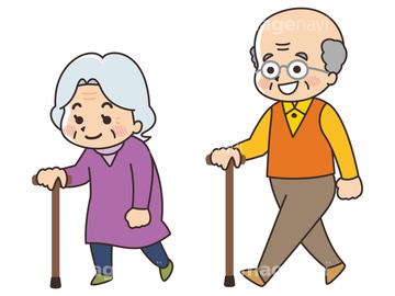 おばあさん 歩く 杖 イラスト の画像素材 医療 イラスト Cgのイラスト素材ならイメージナビ
