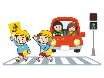 交通安全 横断歩道 イラスト の画像素材 人物 イラスト Cgのイラスト素材ならイメージナビ
