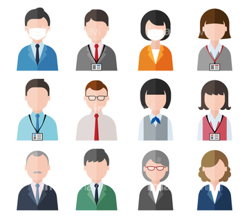 イラスト Cg ビジネス ビジネスパーソン 会社員 事務員 管理職 の画像素材 イラスト素材ならイメージナビ