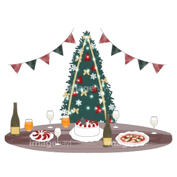 料理のイラスト パーティー料理 イラスト の画像素材 季節 イベント イラスト Cgのイラスト素材ならイメージナビ