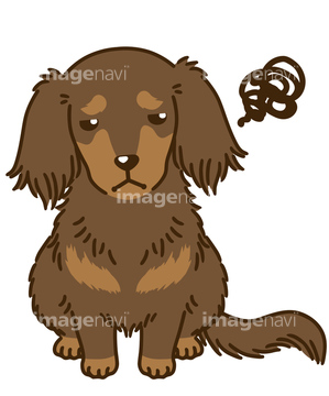 犬 かわいい ダックスフント イラスト の画像素材 年賀 グリーティングのイラスト素材ならイメージナビ