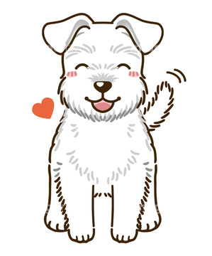 犬 かわいい シュナウザー イラスト の画像素材 年賀 グリーティングのイラスト素材ならイメージナビ