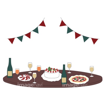 料理のイラスト パーティー料理 イラスト の画像素材 季節 イベント イラスト Cgのイラスト素材ならイメージナビ
