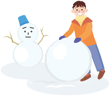 イラスト 雪遊び 少ない の画像素材 季節 イベント イラスト Cgのイラスト素材ならイメージナビ