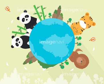 動物のイラスト パンダ かわいい わんわん イラスト の画像素材 陸の動物 生き物のイラスト素材ならイメージナビ