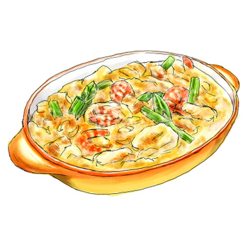 皿 グラタン皿 イラスト の画像素材 食べ物 飲み物 イラスト Cgのイラスト素材ならイメージナビ