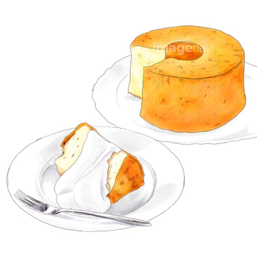 ケーキ イラスト シフォンケーキ ロイヤリティフリー の画像素材 食べ物 飲み物 イラスト Cgのイラスト素材ならイメージナビ