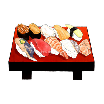 寿司 イラスト いなり寿司 の画像素材 食べ物 飲み物 イラスト Cgのイラスト素材ならイメージナビ