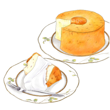 ケーキ イラスト シフォンケーキ ロイヤリティフリー の画像素材 食べ物 飲み物 イラスト Cgのイラスト素材ならイメージナビ