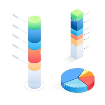 ビジネス イラスト Cg 矢印 グラフ 円柱 の画像素材 画像素材ならイメージナビ