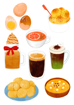 季節のイラスト 冬の食べ物 イラスト の画像素材 年賀 グリーティングのイラスト素材ならイメージナビ