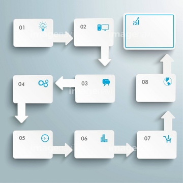 フローチャート 灰色 の画像素材 デザインパーツ イラスト Cgの写真素材ならイメージナビ