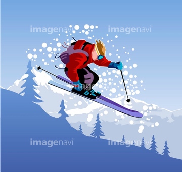 スキー場 イラスト 陽気 の画像素材 ライフスタイル イラスト Cgのイラスト素材ならイメージナビ