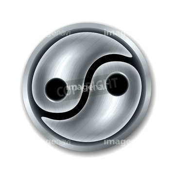 Yin Yang Symbol の画像素材 デザインパーツ イラスト Cgの写真素材ならイメージナビ